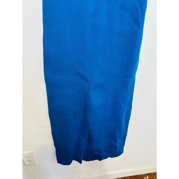 TOCCIN X RTR Blue Sleeveless Crewneck Racer-Front Tie Midi Dress Size Large - Picture 9 of 15